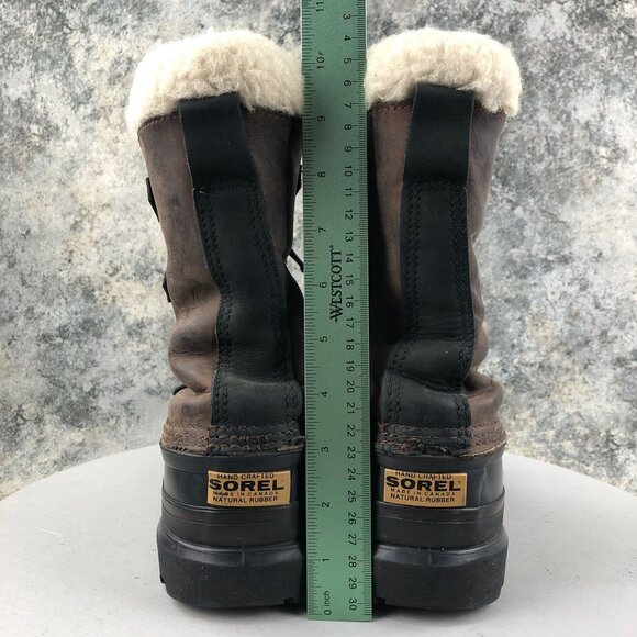 Sorel Men\'s Size 6 Bighorn Dark Brown Black Leather Lace-Up Lined Winter Boots main image 13